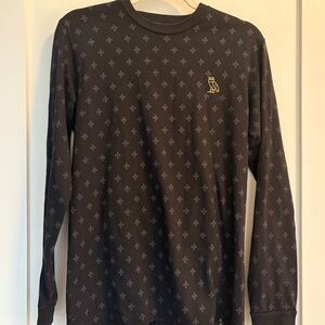 OVO Logo Patterned Long Sleeve Tee
